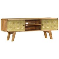mueble para tv de madera maciza de mango 120x30x45 cm vidaxl