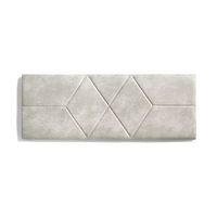 cabecero de cama 135  rombos tela antimanchas 152x57x5cm blanco roto efecto granito