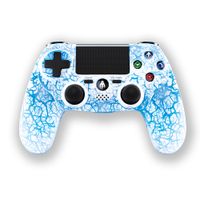 indeca business t-rex white r mando inalambrico para ps4  pc  android r bluetooth rgb vibracion dual touchpad minijack bateria 1000 mah