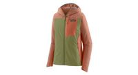 chaqueta softshell patagonia r1 crossstrata hoody mujer verde rosa