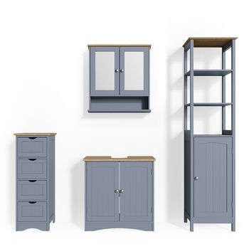 Conjunto De Muebles De Baño Bianco 4 Piezas Vicco