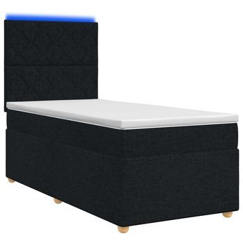 Cama Tapizada 100x200x140,5 Cm Tejido - Negro