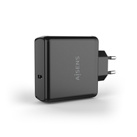 aisens - cargador pd30 qc30 1 puerto 1xusb-c 60w negro