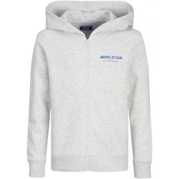 Jack & Jones Jersey 12259856 JJALVIS SWEAT ZIP HOOD JNR WHITE MELANGE para niño