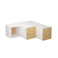 mueble de tv de esquina con 2 cajones y 1 estante l90 cm - compact