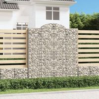 cesta gaviones  gavion para piedras  gavion decorativo forma arco hierro galvanizado 200x30x220240 cm cfw825456