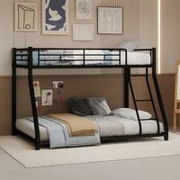 cama litera metalica simple y doble con escalera y barandilla robusta y silenciosa para adultos y adolescentes