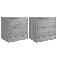 mesitas de noche 2 uds madera ingenieria gris sonoma 40x30x40cm vidaxl