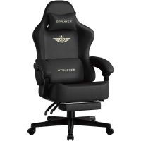 silla gaming gtplayer con reclinacion 150 y reposapies negro