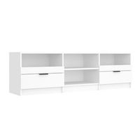 mueble para tv madera contrachapada blanco 150x335x45 cm vidaxl
