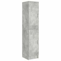 aparador alto gris concreto 35 x 39 x 168 cm vidaxl