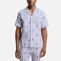 polo ralph lauren woven cotton short sleeve bear pyjama set - xl