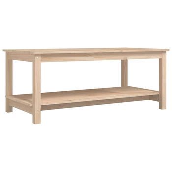 Mesa De Café - Mesa De Centro De Madera Maciza De Pino 110x55x45 Cm