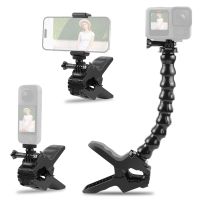 puluz-camaras deportivas de accion soporte de abrazadera flexible con mandibulas y abrazadera para telefono para camaras insta360 x4 x3gopro hero13 12 11 blackdji