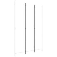 biombo separador de ambientes 3 paneles 150 x 220 cm tela blanca y hierro dec030742