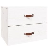 mesita de noche de pared mesilla flotante blanco 50x36x40 cm