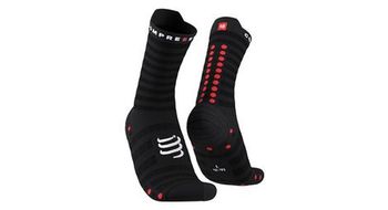 Par de calcetines compressport pro racing v4 0 ultralight run high black