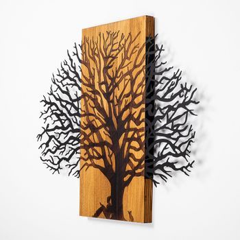 Decoración Pared De Madera Ma-307 Nogal Negro 58x75 Cm
