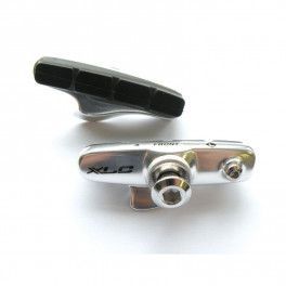 Xlc Bs-r02 Set De 4 Zapatas Cartridge Carretera 55 Mm Plata/azul Para Llantas De Carbono.