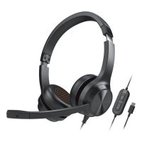 auriculares creative chat usb con cable usb-c cancelacion de ruido microfono y uso oficina negro