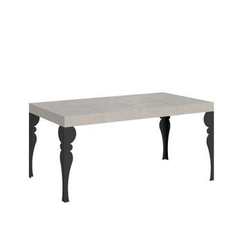 Mesa Extensible Paxon Premium Cashmere 120/380x90 Cm Con Patas Antracita