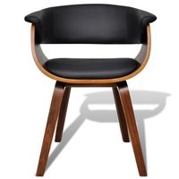 silla de comedor  silla de cocina  mueble de comedor de madera curvada y cuero sintetico