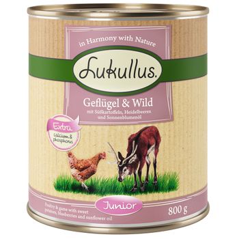 Lukullus Junior Saver Pack 24 x 800g - Poultry & Game