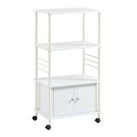 estanteria de cocina con ruedas metal blanco