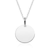 cadena circular de plata 925 grabable