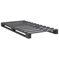 cama individual  cama para adultos  estructura de cama de pales madera maciza pino gris 100x200 cm