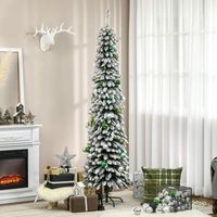 arbol de navidad artificial de pvc metal homcom o54x210 cm-verde