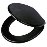 asiento de wc de cierre suave blackwash mdf negro 252030746 tiger