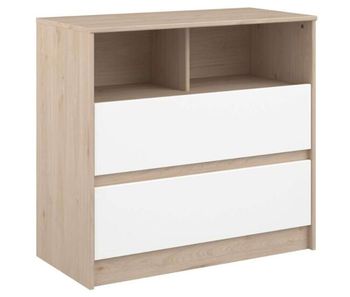 Cómoda child color roble jackson y blanco mate cómoda cambiador infantil estilo nórdico