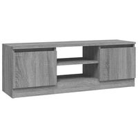 mueble de tv con puerta gris sonoma 102x30x36 cm vidaxl