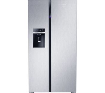 GRUNDIG American-Style Fridge Freezer Stainless Steel GSBS16312X, Stainless Steel