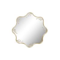 espejo metal cristal 73x2x73 dorado