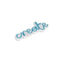 iluminacion led decorativa de plastico create azul 35x15x2 cm