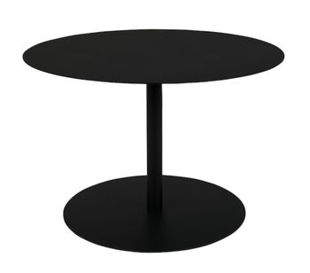 Mesa de centro de acero cepillado negro d60cm