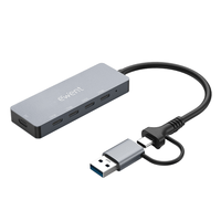 hub ewent ew1151 usb-cusb-a 4 en 1 4usb-c adaptador multipuerto 10gbps