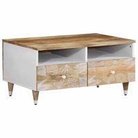 mesa de centro de madera maciza mango 80x54x40 cm vidaxl