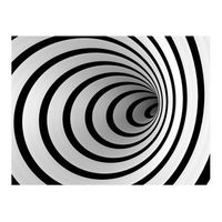 papel pintado 3d - un tunel 3d en blanco y negro 200x154 cm