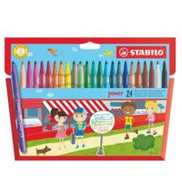stabilo power extra long lasting felt pens pk24