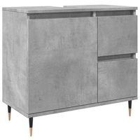 armario de bano  mueble de bano madera contrachapada gris hormigon 65x33x60 cm