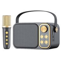 klack karaoke retro altavoz subwoofer con microfono bluetooth 10w negro