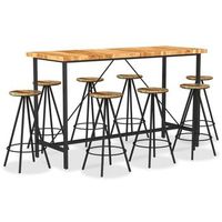 muebles de bar 9 pzas madera maciza acacia y madera reciclada vidaxl