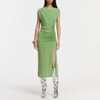 essentiel antwerp fruili gathered woven maxi dress - xs