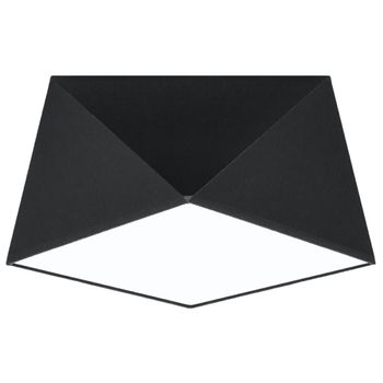Lámpara de techo negro cloruro de polivinilo alt. 15 cm