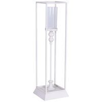 candelabro de metal blanco 24x24x83h cm