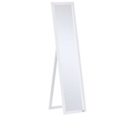 homcom espejo de pie cuerpo entero espejo pared rectangular con 2 formas de uso moderno para pasillo dormitorio sala de estar 37x37x154 cm blanco