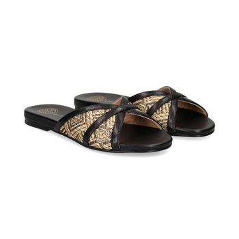 Unisa Sandalias Planas Mujer - Negro Talla 36